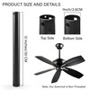 Verdanzia 2 Pcs Ceiling Fan Downrod, 12 Inch Black Ceiling