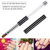 Ycyan 2Pcs Oval & Flat UV Builder Gel Nail Brush