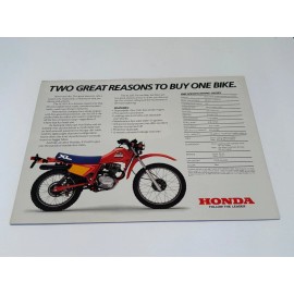 Original 1985 Honda XL125S Motorcycle Dealer Sales Brochure