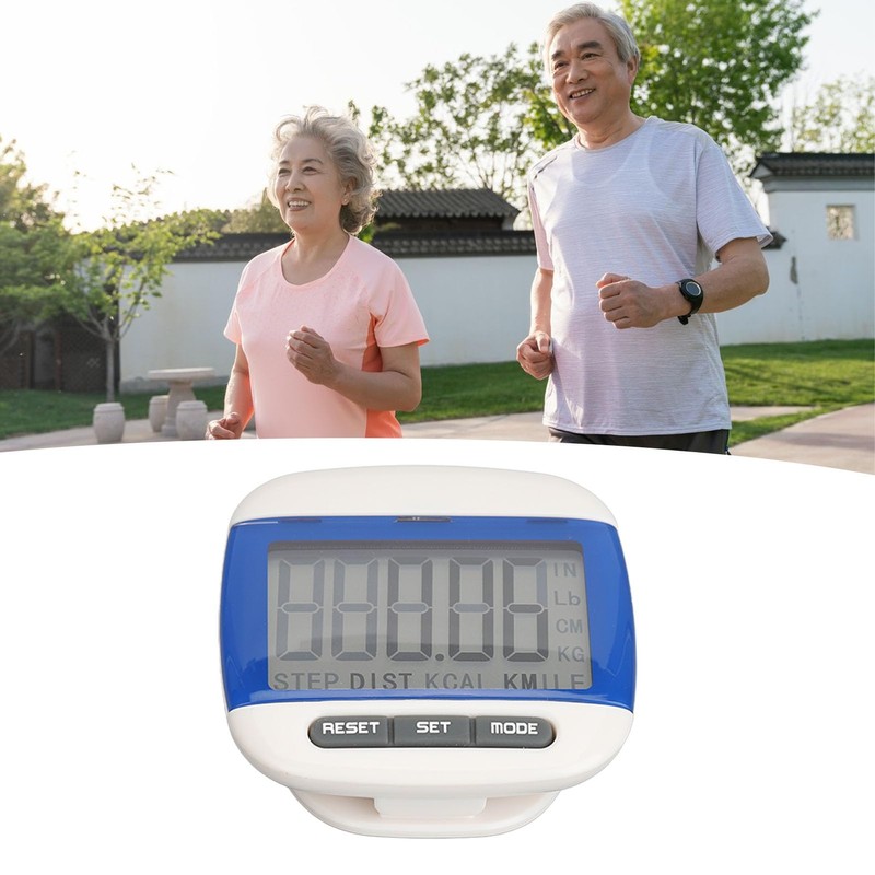 Walking Pedometer, Large LCD Display Step Calorie Distance Counter with