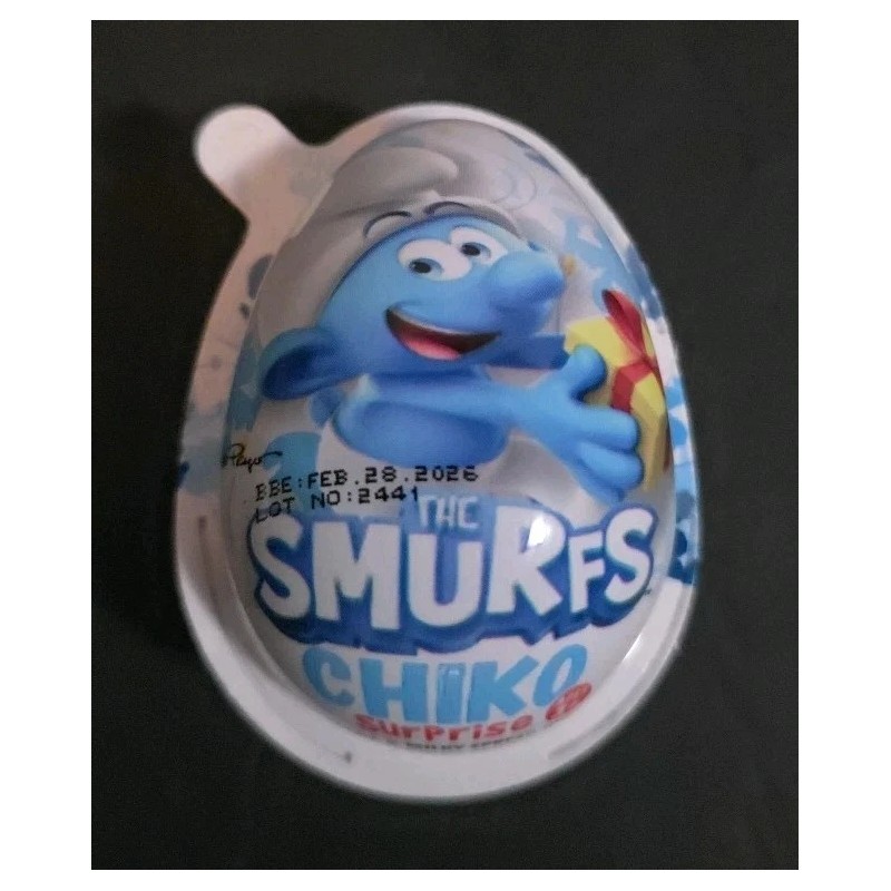 Kinder Lot Of 4 The Smurfs Chiko Surprise Holiday Toys