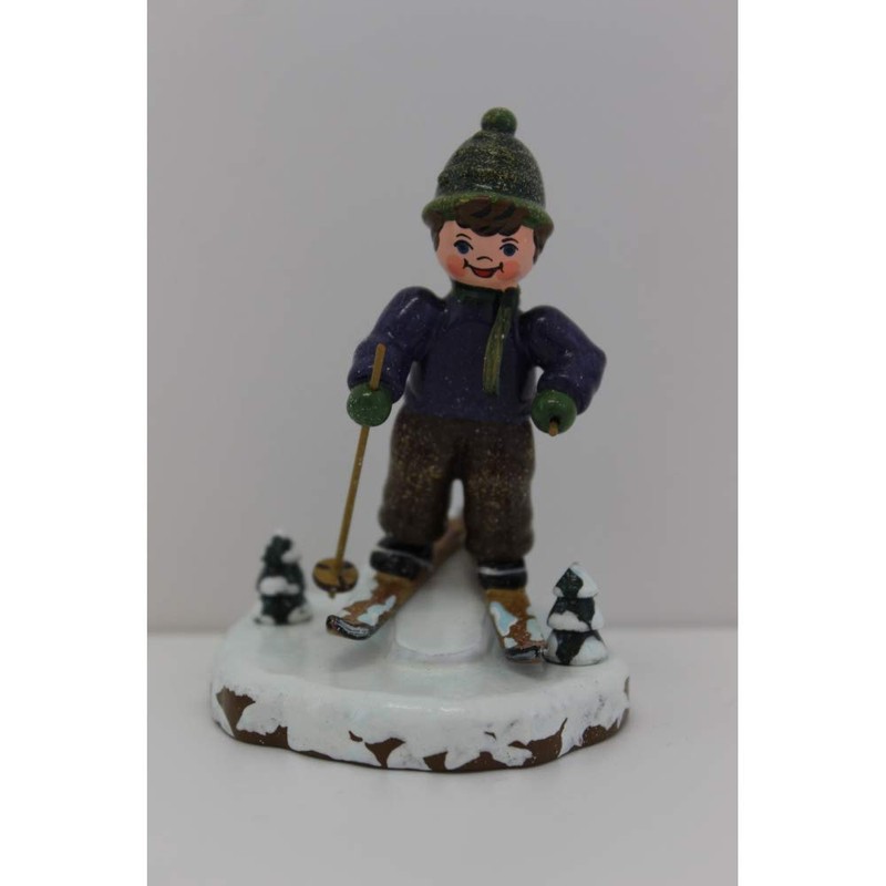 Hubrig Folk Art Small Figures & Miniatures Winter Children's Snowshoe