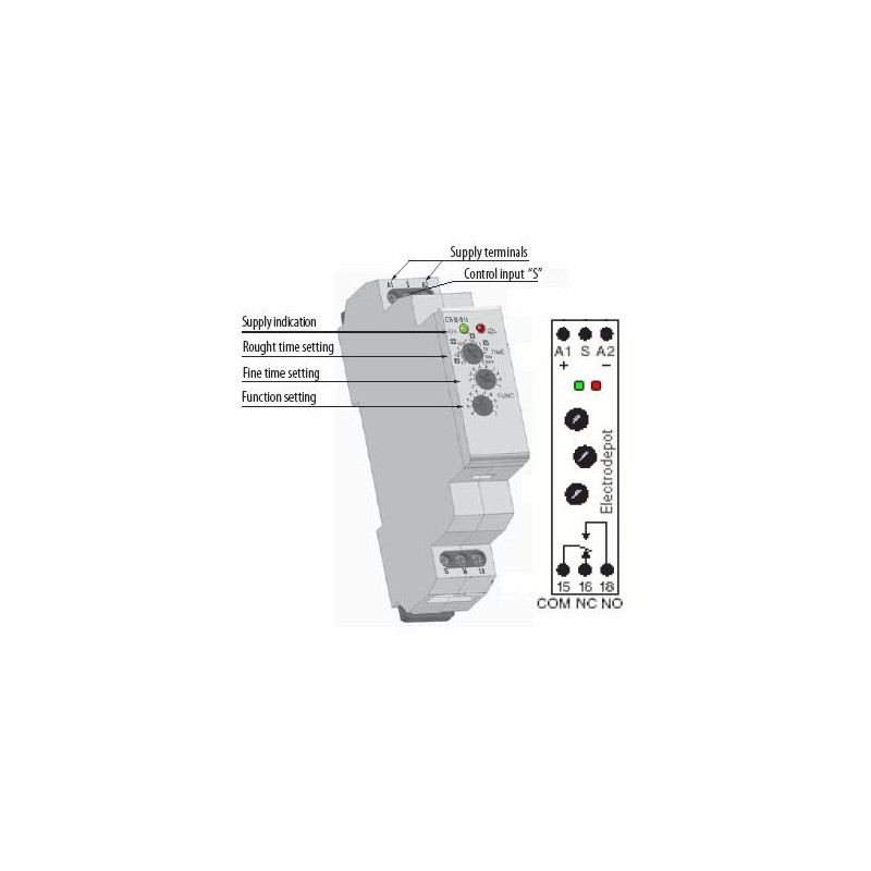 Migro Multi-Function Timer; 10 Functions, 0.1s-10d, Universal Voltage 12/24/120/208/220/240 VAC