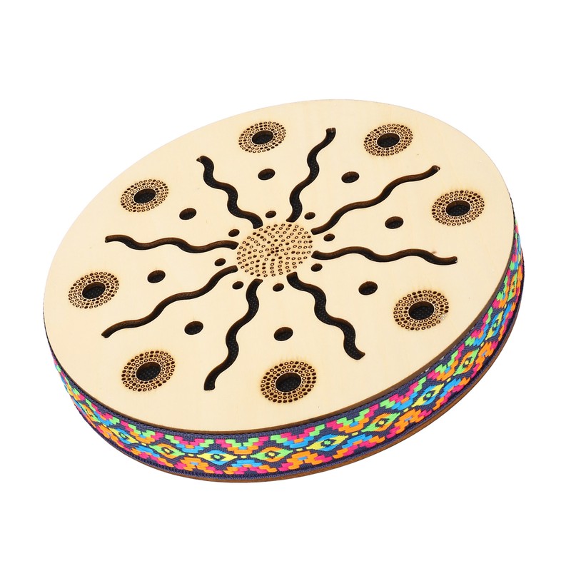 Sea Drum Ocean Wave Sound 8in Portable Maple Ethnic Musical