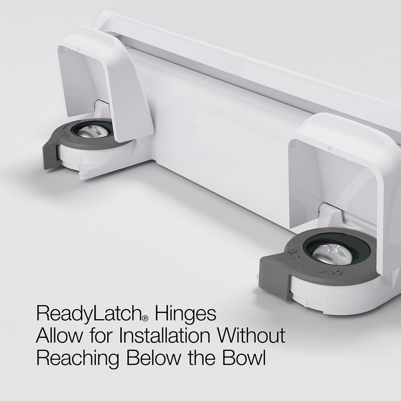 KOHLER 4636-RL-0 Cachet ReadyLatch Elongated Toilet Seat Slow Close, Soft