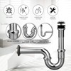 ZM Brass P-Trap Pipe with Clean Out Basin Sink Waste