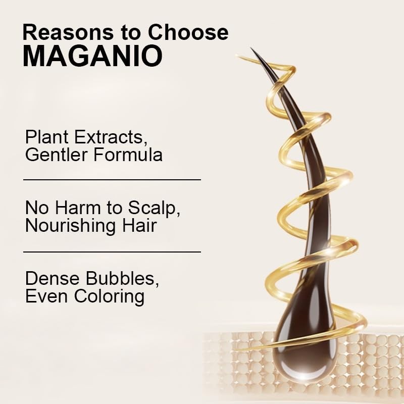 Yiciani Coffee Hair Dye Shampoo for Gray Hair Coverage, Coffee