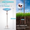 MUMTOP Bird Baths for Outdoors, Outdoor Bird Bath,Glass Birdbath Sunflower