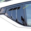 2X Sport Gloss Black Quarter Window Scoops Louvers For Nissan