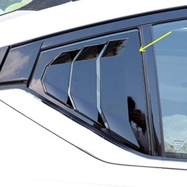 2X Sport Gloss Black Quarter Window Scoops Louvers For Nissan Altima 2019 2020 2021 2022 2023 2024 2025 (Black)