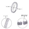 Ever Faith Full Pave CZ Wedding Simple Square Shape Adjustable