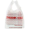Concession Essentials Disposable & Reusable Thank You T-Shirt Bags- Pack of 100