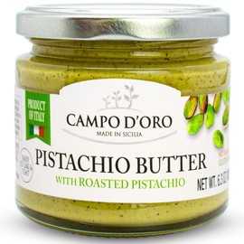 CAMPO D'ORO CAMPO D'ORO - Pistachio Butter Sweet Spreadable Cream, 6.3 oz (180g), Rich & Nutty for Knafeh Pistachio Dubai Chocolate Bars