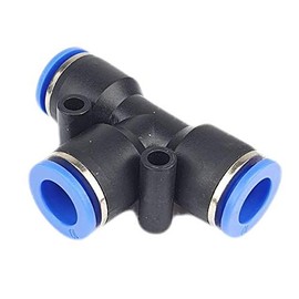 T-piece - Pneumatic Connector - Plug Connection for Air and Water - Quick Connector - Push In Fitting - (12 mm Hose Connection)