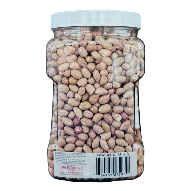 Desi Kitchen Raw Peanuts Whole with skin (Uncooked, Unsalted) 3lbs