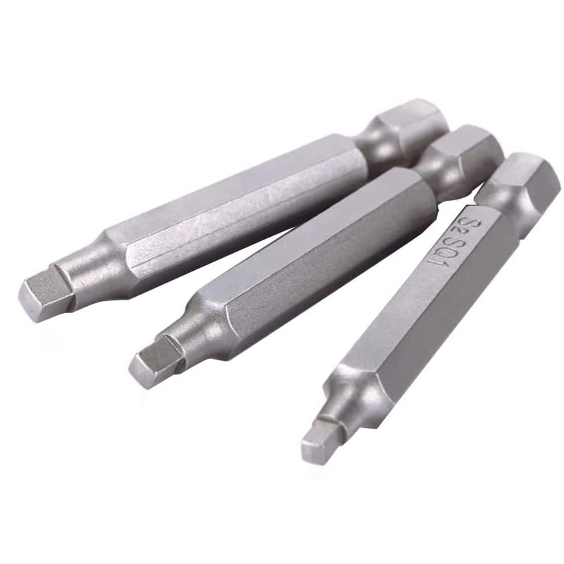 Eyech 3 Sets 3pcs Magnetic Square Head Bits Square Screw
