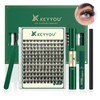 KEYYOU DIY Cluster Lashes Kit Volume Waterproof Long-Lasting Lash Extension