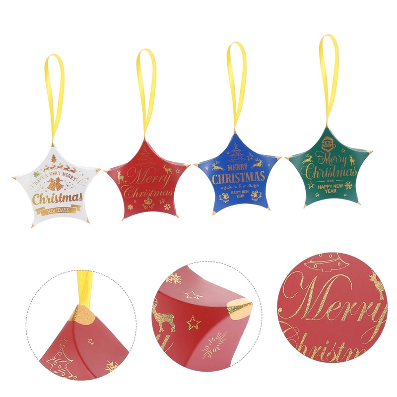 CORHAD 12pcs Christmas Candy Boxes Tree Patterns Festive Wrapping for