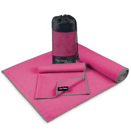 Your Choice Quick Dry Towel - Super Absorbent Microfiber for Gym, Travel, Camping | Ultra Compact & Lightweight(XXL/Rose Red)