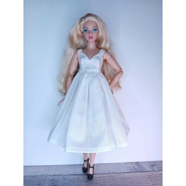 Dolls Basics Dress For Curvy Doll Solid White