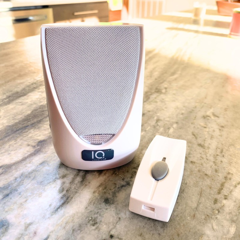 Battery Powered Wireless Portable Door Bell Chime with Visual Alert