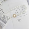 Pearl Waist Belt Flower Belts for Women Pearl Elastic Belt