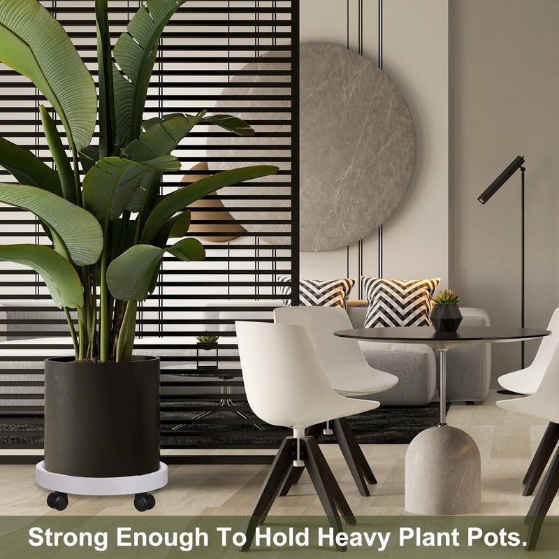 PATIKIL Plant Stand with Hidden Wheels, 13 Inch Heavy Planter