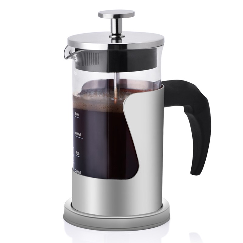 350ML 304 Stainless Steel & Glass Heat Resistant French Press
