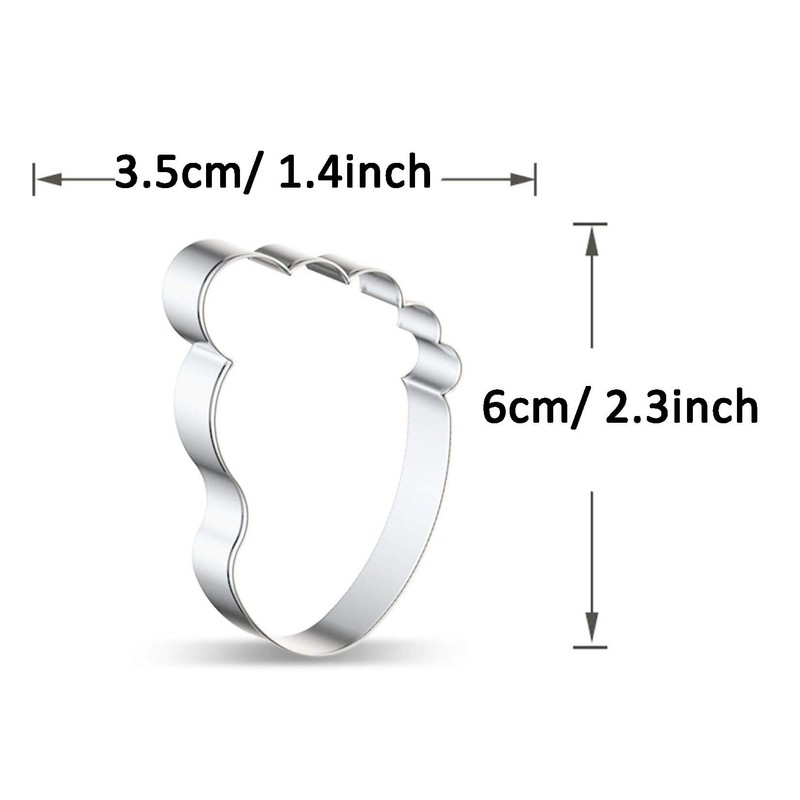 WJSYSHOP Footprint Feet Cookie Cutter