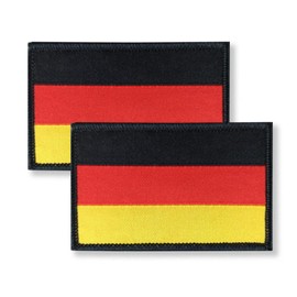 Overdecor Germany German Flag Patch Tactical Military Patches - Hook and Loop Fastener, 2 Pack