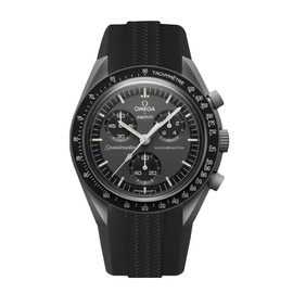 Weave Curved End Rubber Watch Straps for Omega x Swatch MoonSwatch - Curve No Gap Quick-Release Replacement Silicone Bands for Moonwatch Speedmaster for Men & Women - 20mm (Black, 20mm)