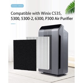 C535 Replacement Filter A Kit Compatible with Winix C535, 5300-2, P300, 5300, Repalce 115115, 1-Pack