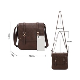 KL928 Crossbody Bags for Women Soft FAUX Leather Wallet Purses Adjustable Strap Medium Shoulder Handbags