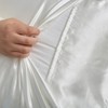 NA HommxJF 4PCS White Satin Sheets King Size White Silky