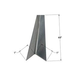Brushed 304 Stainless Steel Corner Guards, 48" Wall Protectors, 20ga & 16ga, Available in 1/2" to 4", Multi-Pack Options (1, 2, 5, or 10) (1, 1 x 1, 20ga, No Hug Edges)