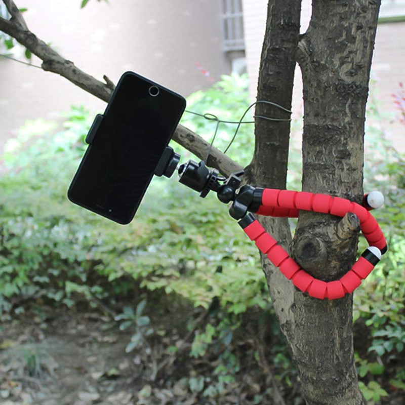 Portable Mini Octopus Tripod Stand with Phone Holder for Live