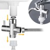G1/2" Shower Diverter Valve - 3-Way Shower Splitter with Rubber