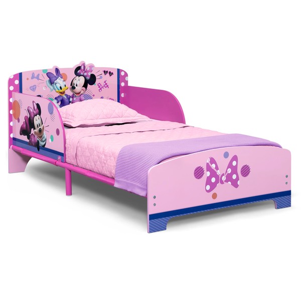 Delta Children Minnie Mouse Wood & Metal Toddler Bed, Pink