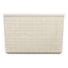 Curver Basket Jute 100% Plastic Recycled Rectangular, White Red, L: