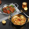 MBBITL Paella Pan Gold Stainless Steel Skillet Pan 11 inch