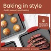 BAKKENMASTER 18-Piece Kitchen Oven Baking Set: Nonstick Gray Marble Coating,