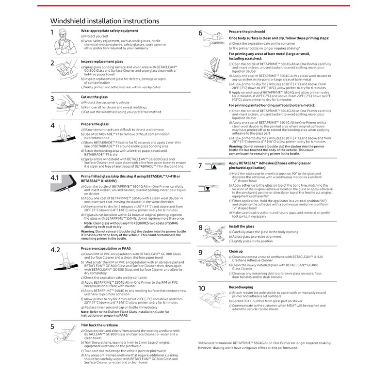 U-418HV Dow Auto Glass Primerless Urethane//Adhesive with Single Application Primer