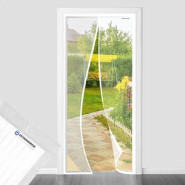 Fly Screen Door, 85 x 230 cm, design4door Fly Screen Balcony Door, White, No Mosquitoes, Healthy Life