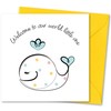 New Baby Card. Birthday Card with Matching Envelope. Line Art