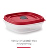 Rubbermaid 16-Piece BPA-Free Plastic Food Storage Set, Red Vented Lids