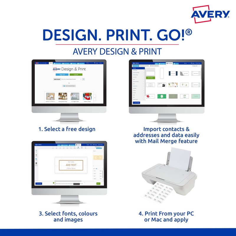 Avery Quick Peel™ A4 Labels for Laser & Inkjet Printers