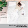 Exermil 100% Silk Sleep Sack with Zippers on 3 Sides,