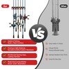 Wall Mounted Fishing Rod Holder for Garage, Horizontal & Vertical