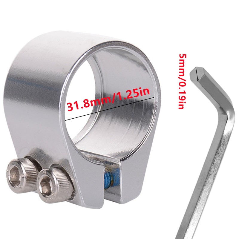 Bicycle Seatpost Clamp, Heavy Duty Double Seat Post Collar with