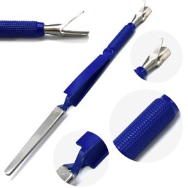 AAProTools Acrylic Nail Pincher Tool Multi Function Cuticle Pusher Tweezer Magic Wand Blue